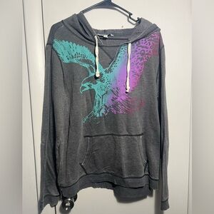 American Eagle Gray Hoodie with Eagle Graphic
